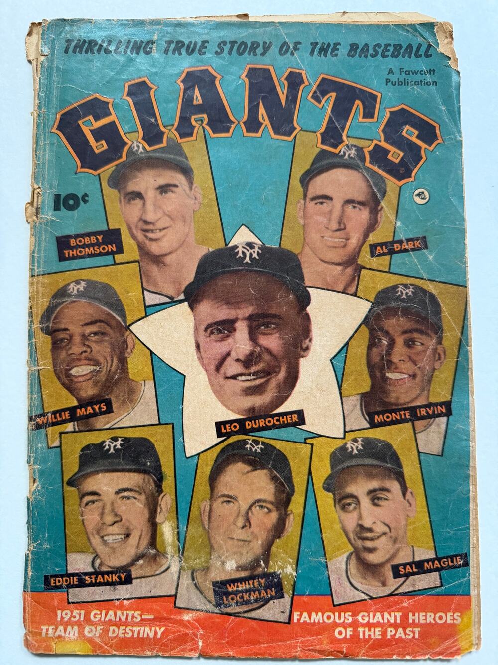 1952 New York Giants Comic Magazine Willie Mays Rookie, Jackie Robinson, Irvin